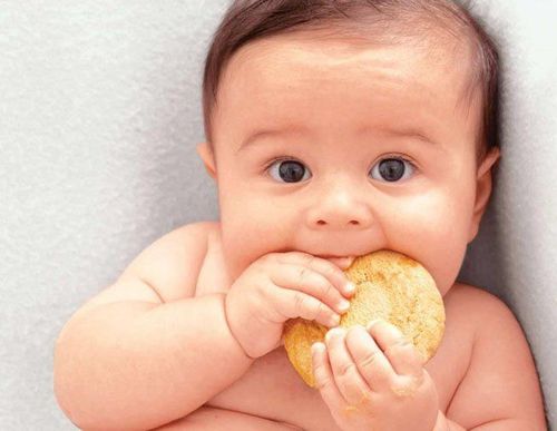 
Bữa phụ của bé 8 tháng thường có thể là bánh ăn dặm
