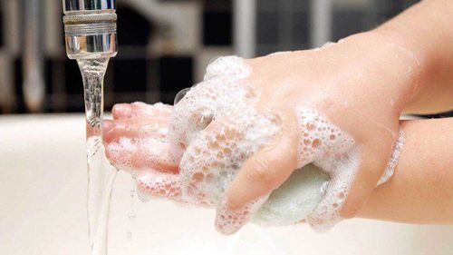 
Trước khi chuẩn bị thức ăn, nên rửa tay sạch bằng xà phòng và nước sạch

