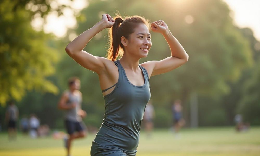 Để hỗ trợ chu kỳ kinh nguyệt, chị em nên tập thể thao thường xuyên. 
