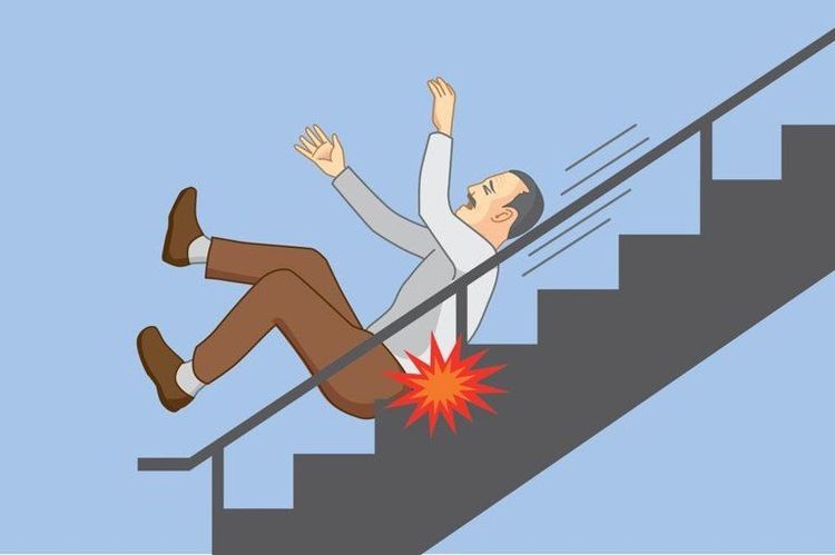 
Cầu thang là những nơi có nguy cơ té ngã cao
